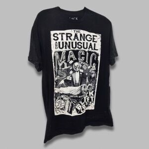BlackCraft Graphic T-Shirt “Strange and Unusual Magic” Crew Neck Black III NWT